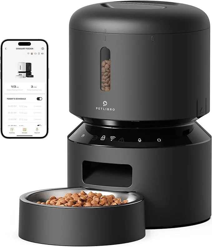 Petlibro Automatic Cat Feeder, 5G WiFi Automatic Pet Feeder with Freshness Preservation, 3L Timed Cat Feeders for Dry Food, Up to 48 Portions 10