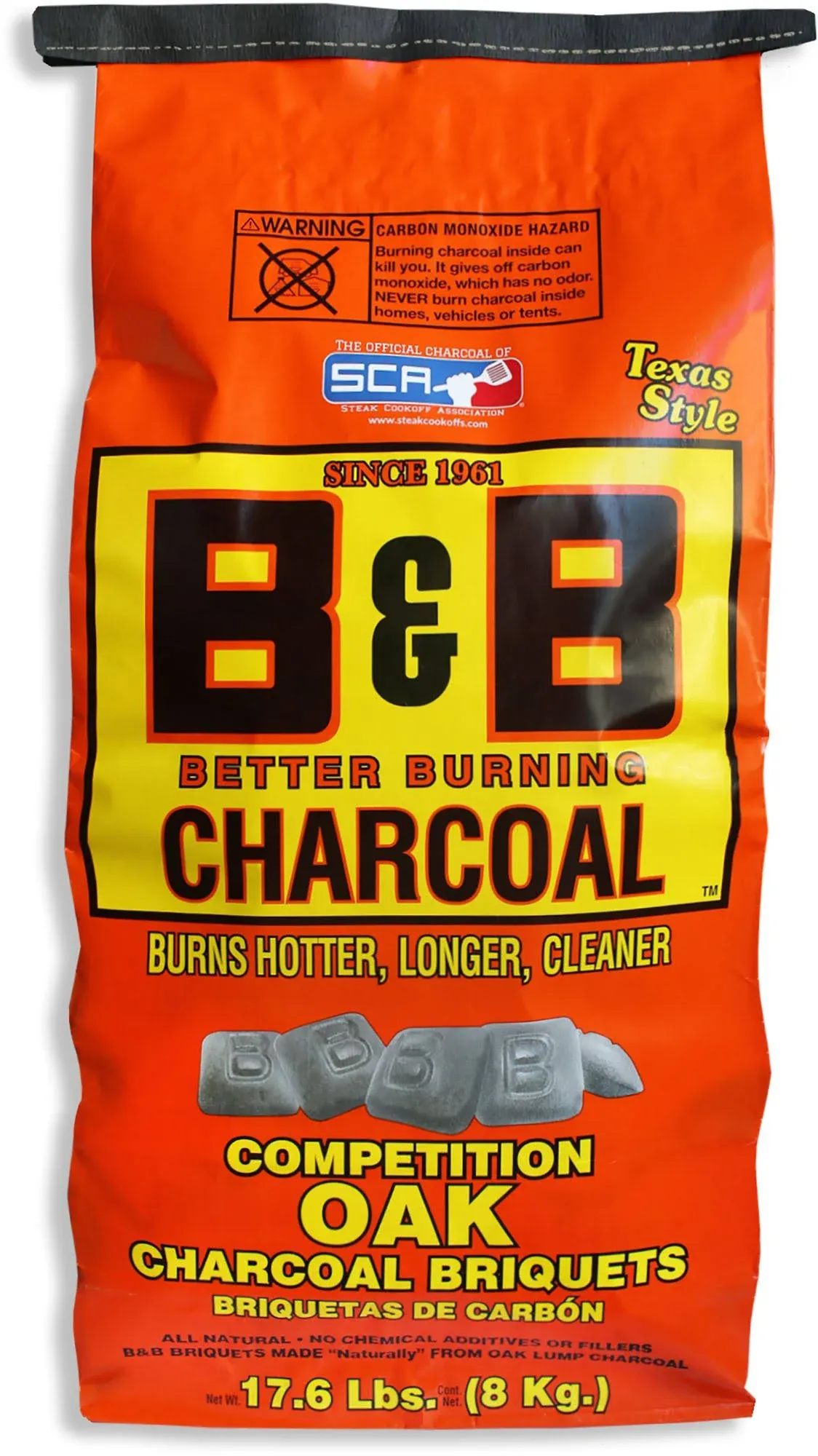 B&B Charcoal Briquets, Competition Oak - 17.6 lbs (8 kg)