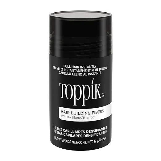 Toppik Hair Building Fibers, 12g Fill In Fine or Thinning Hair Instantly Thicker, Fuller Looking Hair 9 Shades for Men & Women