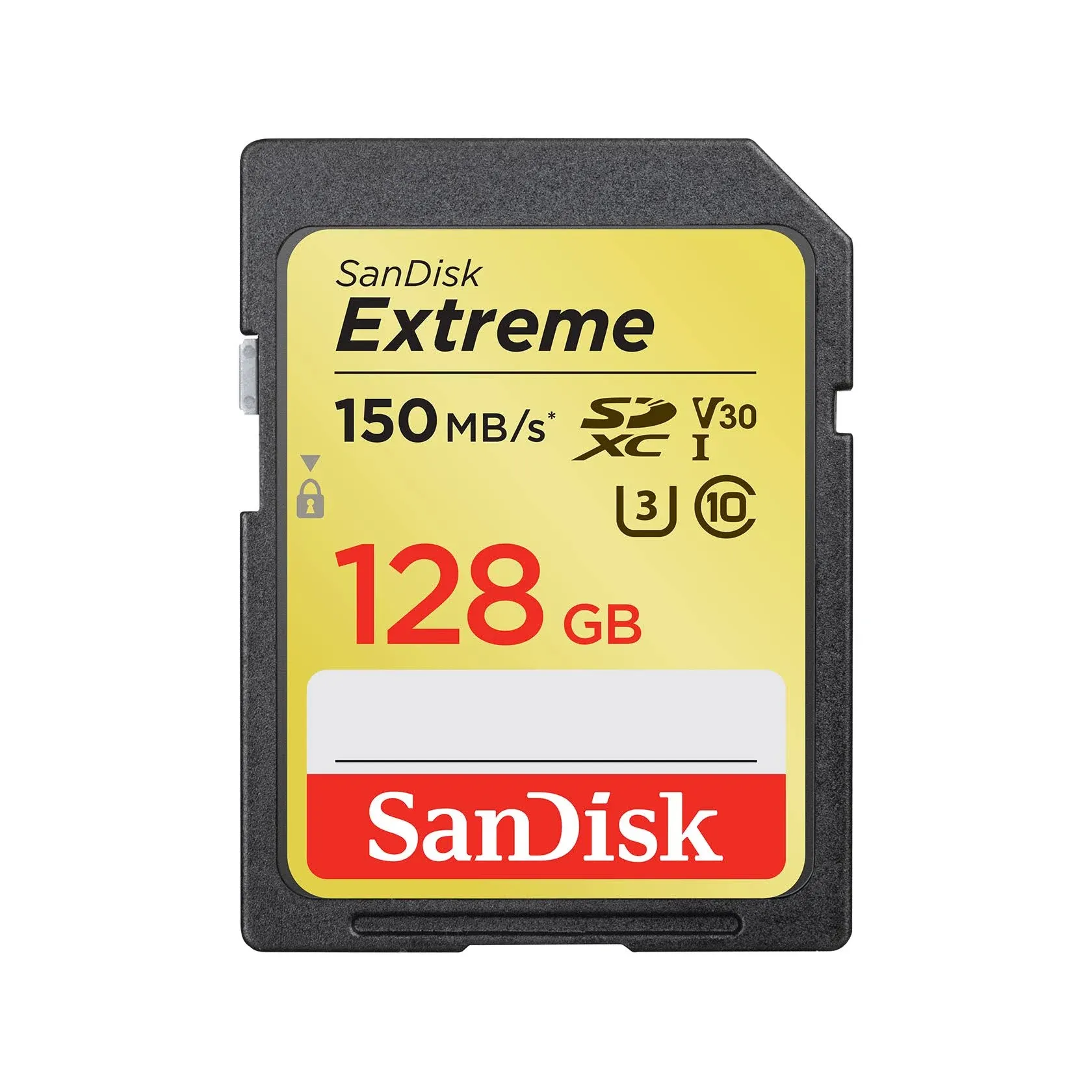 SanDisk 128GB Extreme SDXC UHS-I Memory Card - 150MB/s, C10, U3, V30, 4K UHD, SD Card - SDSDXV5-128G-GNCIN