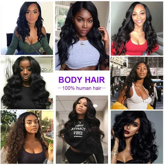 Body Wave Bundles Human Hair 12A Human Hair Bundles 100% Unprocessed Brazilian Virgin Hair Bundles 28 30 32 Inches Wavy Bundles Human Hair Weave Bundles 3 Bundles Human Hair Natural Color