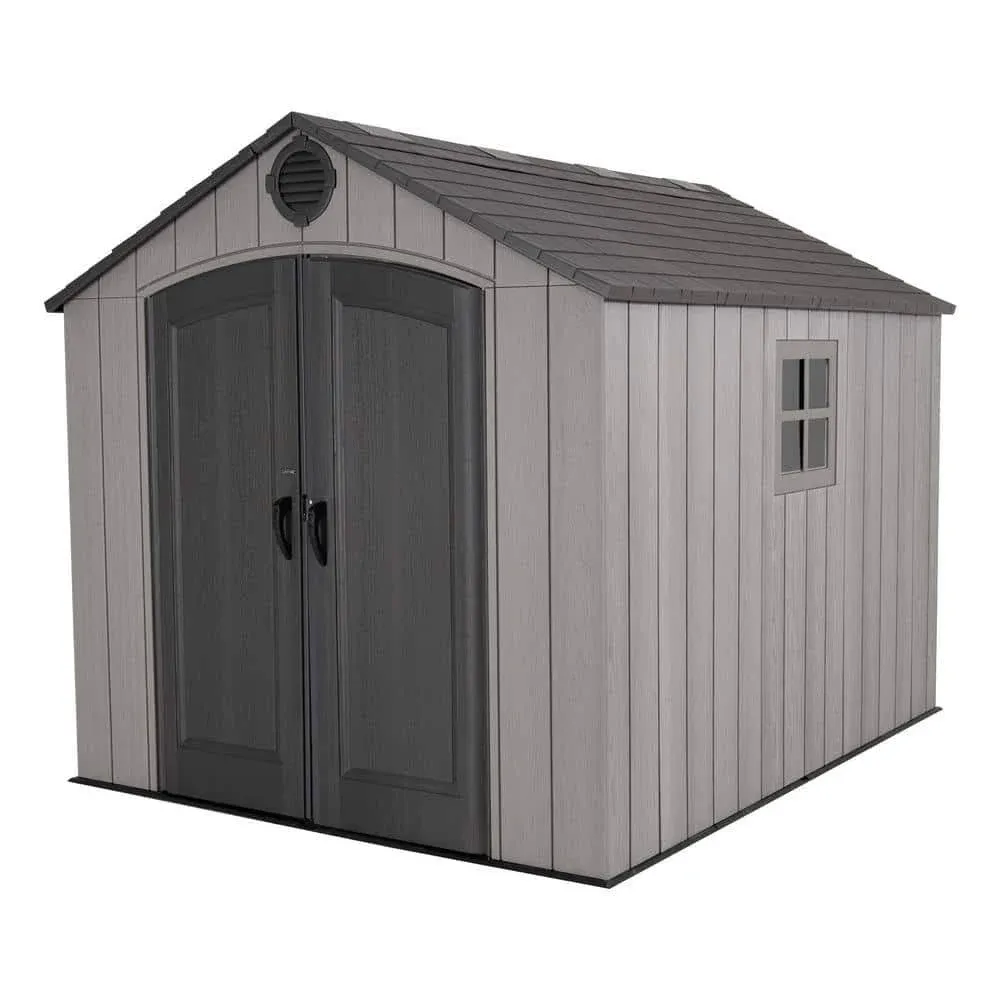 Lifetime 60202 8 x 10 Ft. Outdoor Storage Shed, Gray