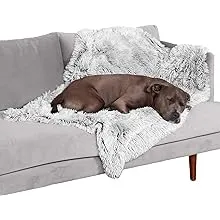 FurHaven Long Fur & Velvet Waterproof Blanket - Mist Gray, Large