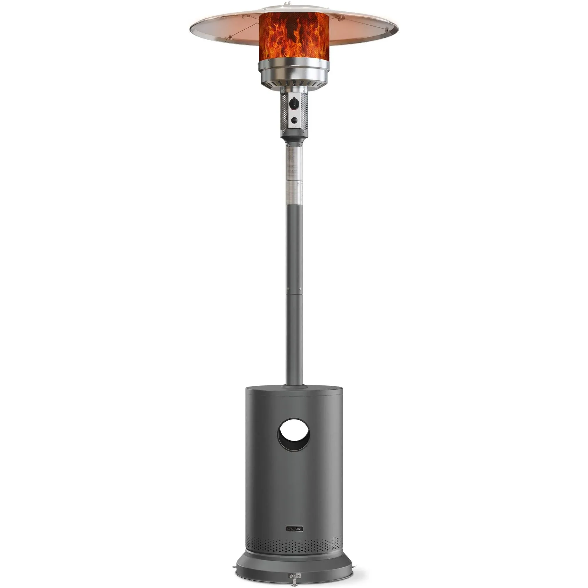 East Oak 48,000 BTU Patio Propane Heater-Grey