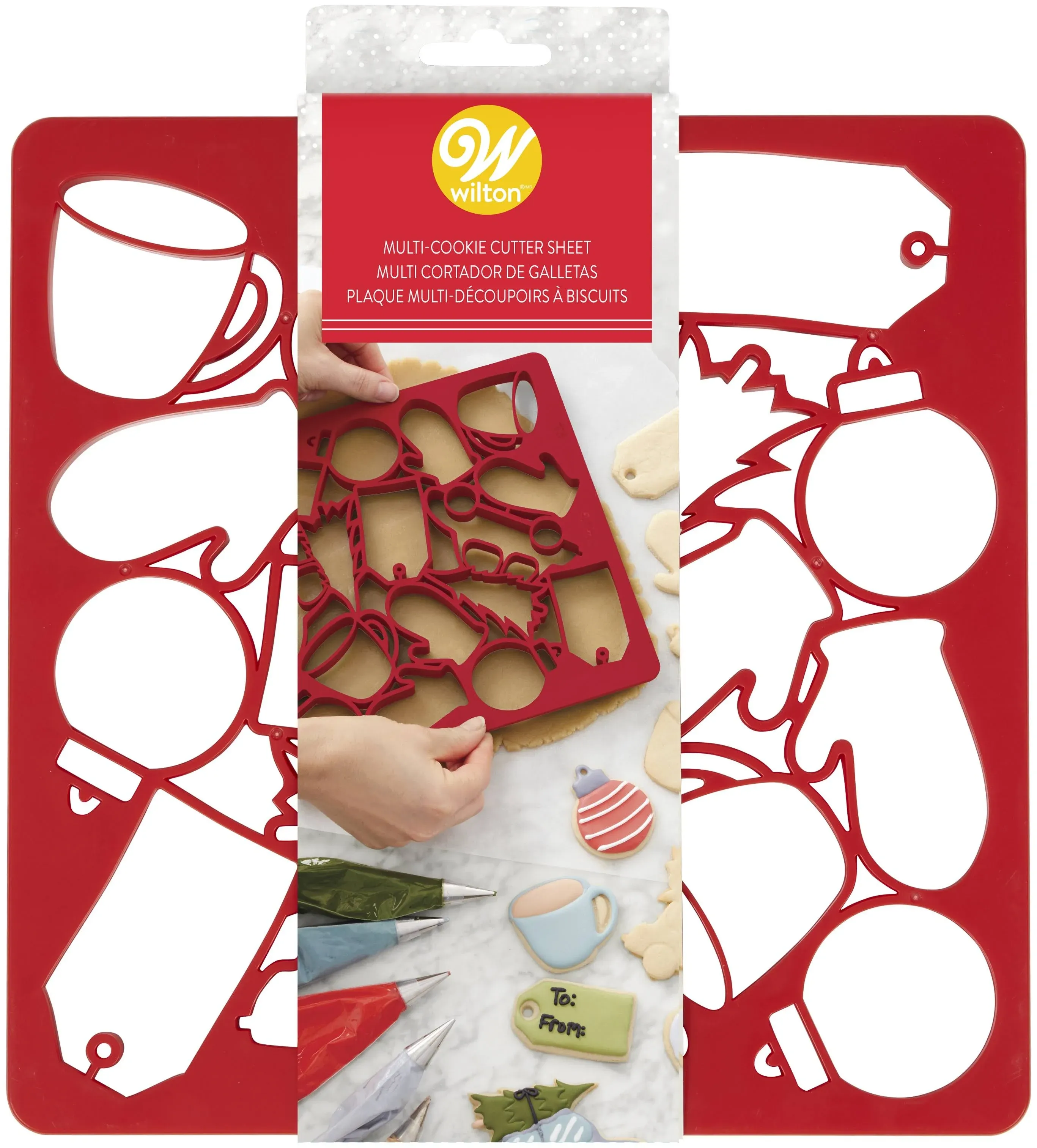 Wilton Holiday Multi-Cookie Cutter Sheet, Red