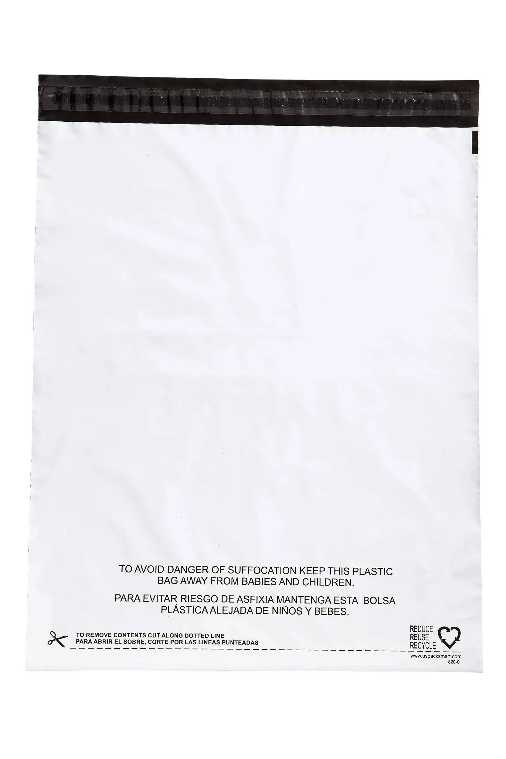 USPACKSMART White Plastic Poly Mailers 14.5"x19" | Shipping Bags for Clothing, Books & Accessories | Durable Shipping Envelopes | Waterproof and Tear-Proof with Strong Self-sealing Adhesive | 100-Pack