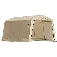 ShelterLogic AutoShelter Peak Style Sandstone Polyethylene Instant Garage, 10' x 15' x 8'