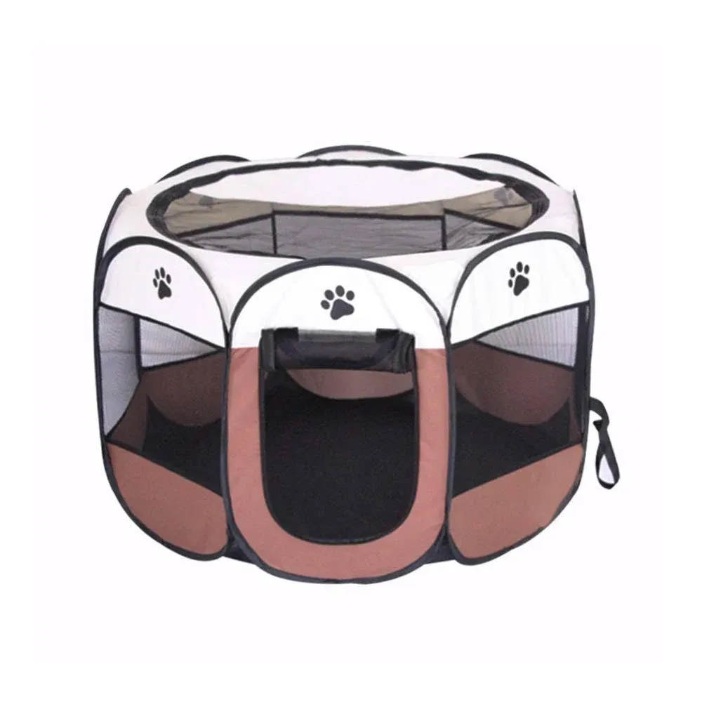 BODISEINT Portable Pet Playpen, Dog Playpen Foldable Pet Exercise Pen Tents Dog Kennel House Playground for Puppy Dog Yorkie Cat Bunny Indoor