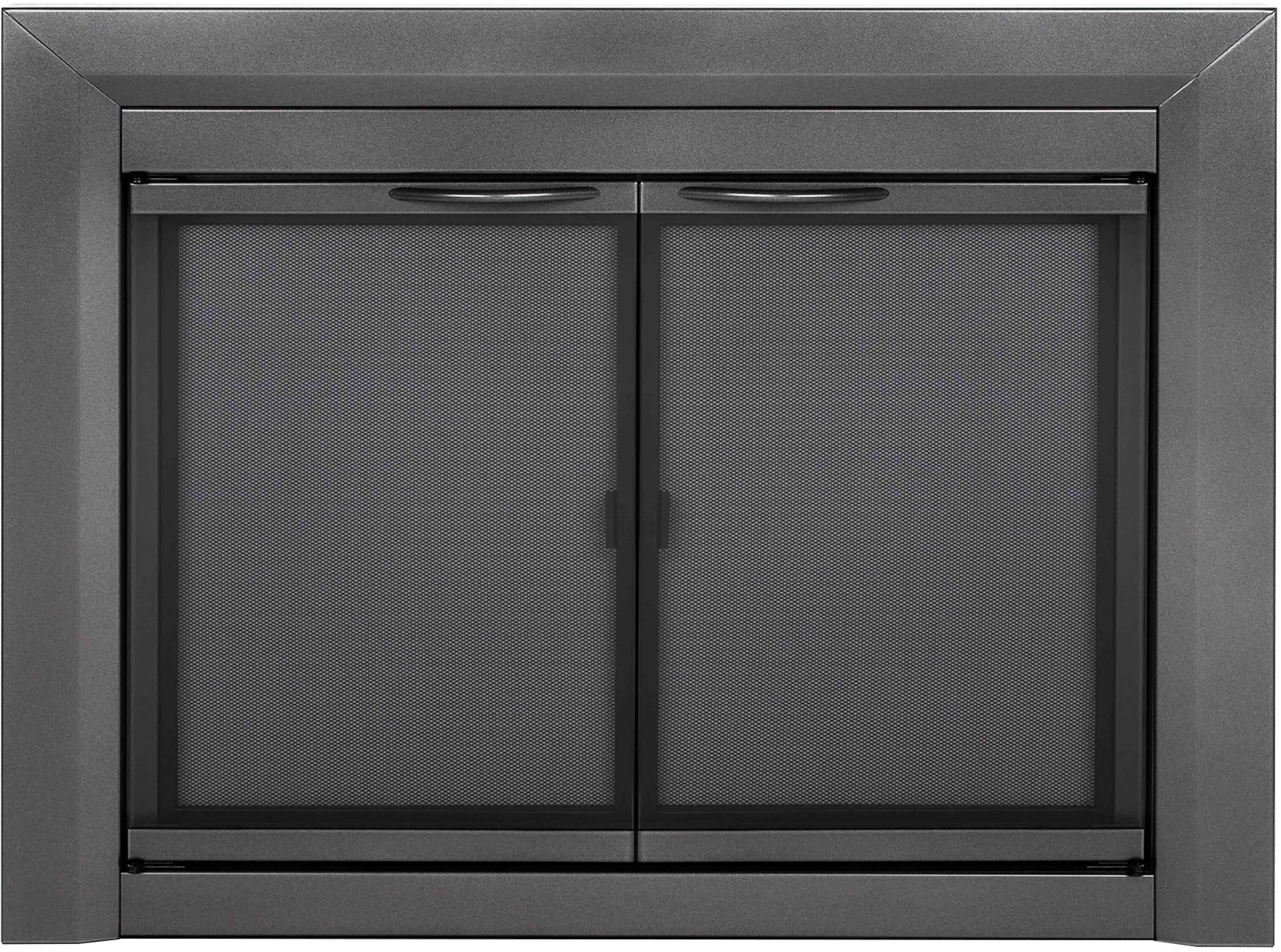 Carlisle Fireplace Glass Door, Medium (CL-3001), Black