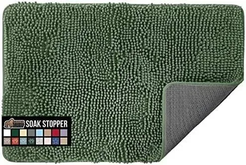 Gorilla Grip Ultra Absorbent Grippy Doormat for Muddy Dog Paws, Machine Washable Soak Stopper Rugs Cleaner Floors, Bed Mat for Dirty Dogs, Indoor Entrance Door Rug Pet Bed Mats 24x17 Beige