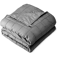 22 lb 60" x 80" Weighted Blanket Cotton Light Grey by Bare Home