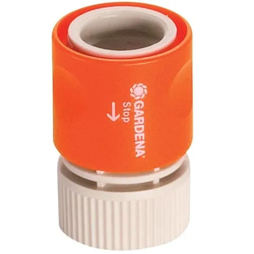 Gardena 36918 Hose Connector With Stop, 5/8" x 1/2"