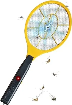 DEVOGUE Electric Fly Swatter Bug Zapper Battery Operated Flies Killer Indoor & Outdoor Pest Control Mosquito and Insect Catcher Racket