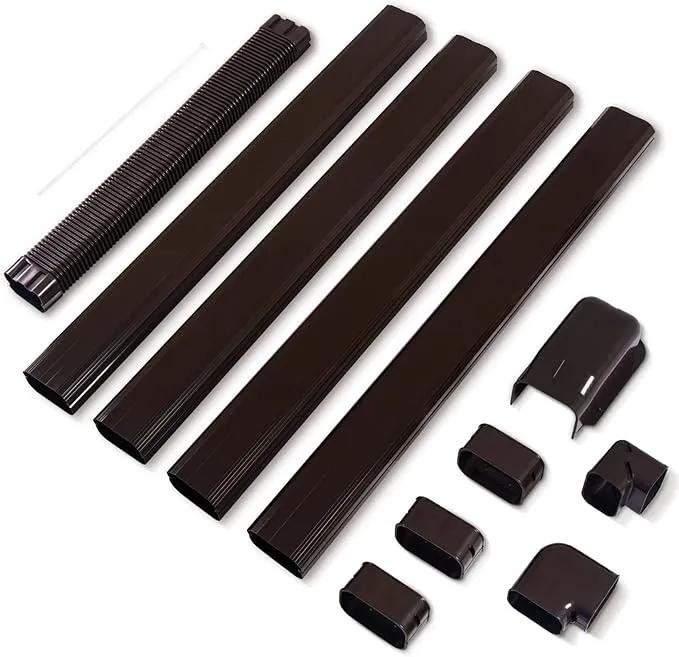 LyPrem 4" 16.5Ft PVC Decorative Line Cover Kit for Ductless Mini Split Air Conditioners