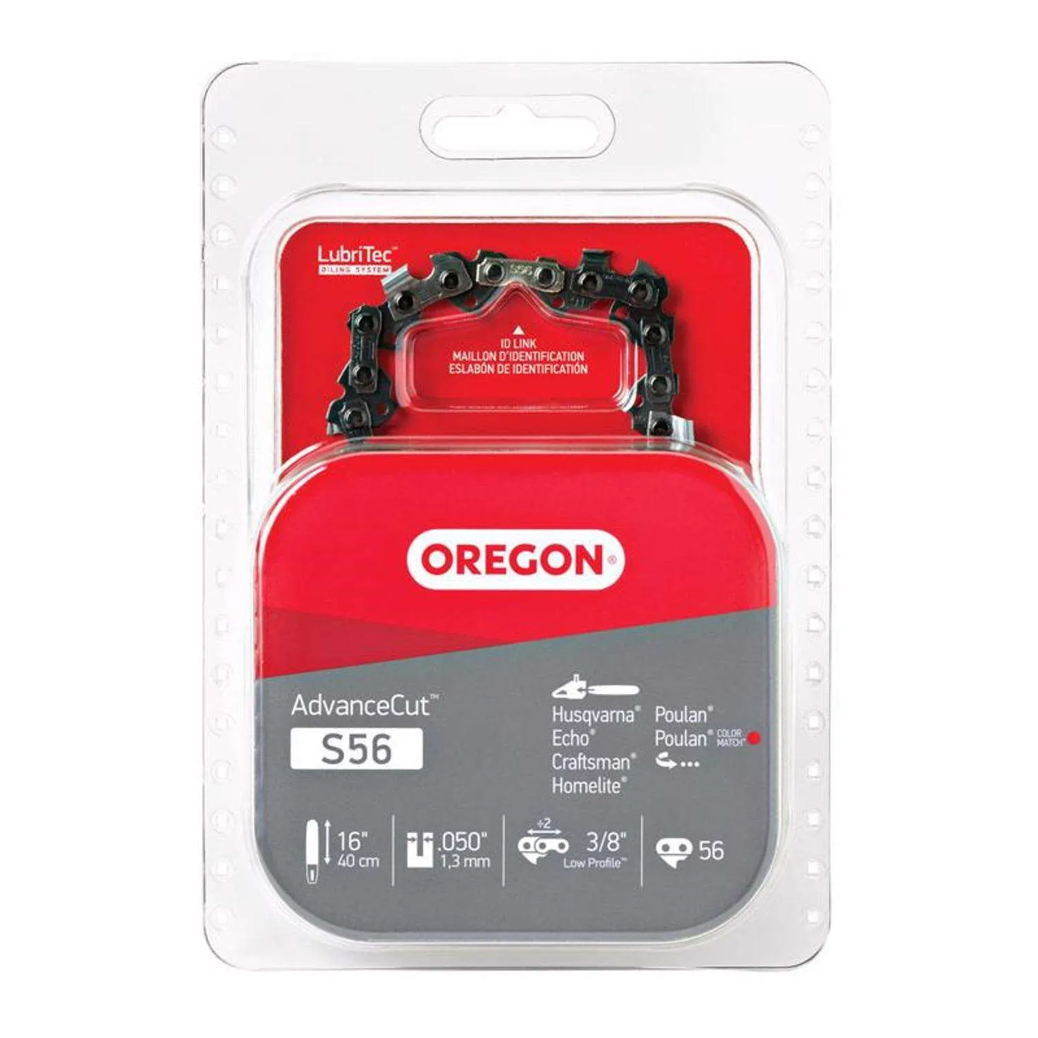 Oregon S56 56 Link Replacement Chainsaw Chain For 16-in, 0.05-in Gauge, 3/8-in Pitch | S56-21