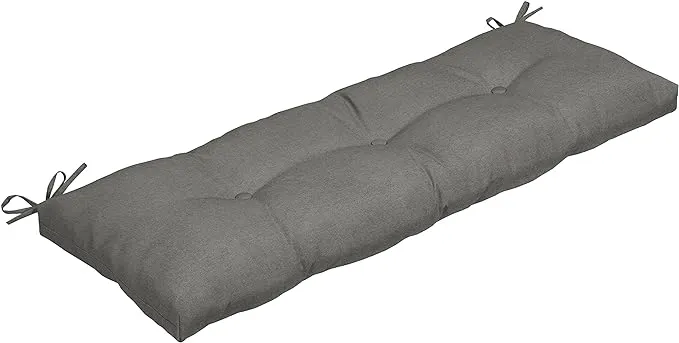 ARDEN SELECTIONS Outdoor Bench Cushion 48&#034;x18&#034; Polyester Box Edge Pebble Grey