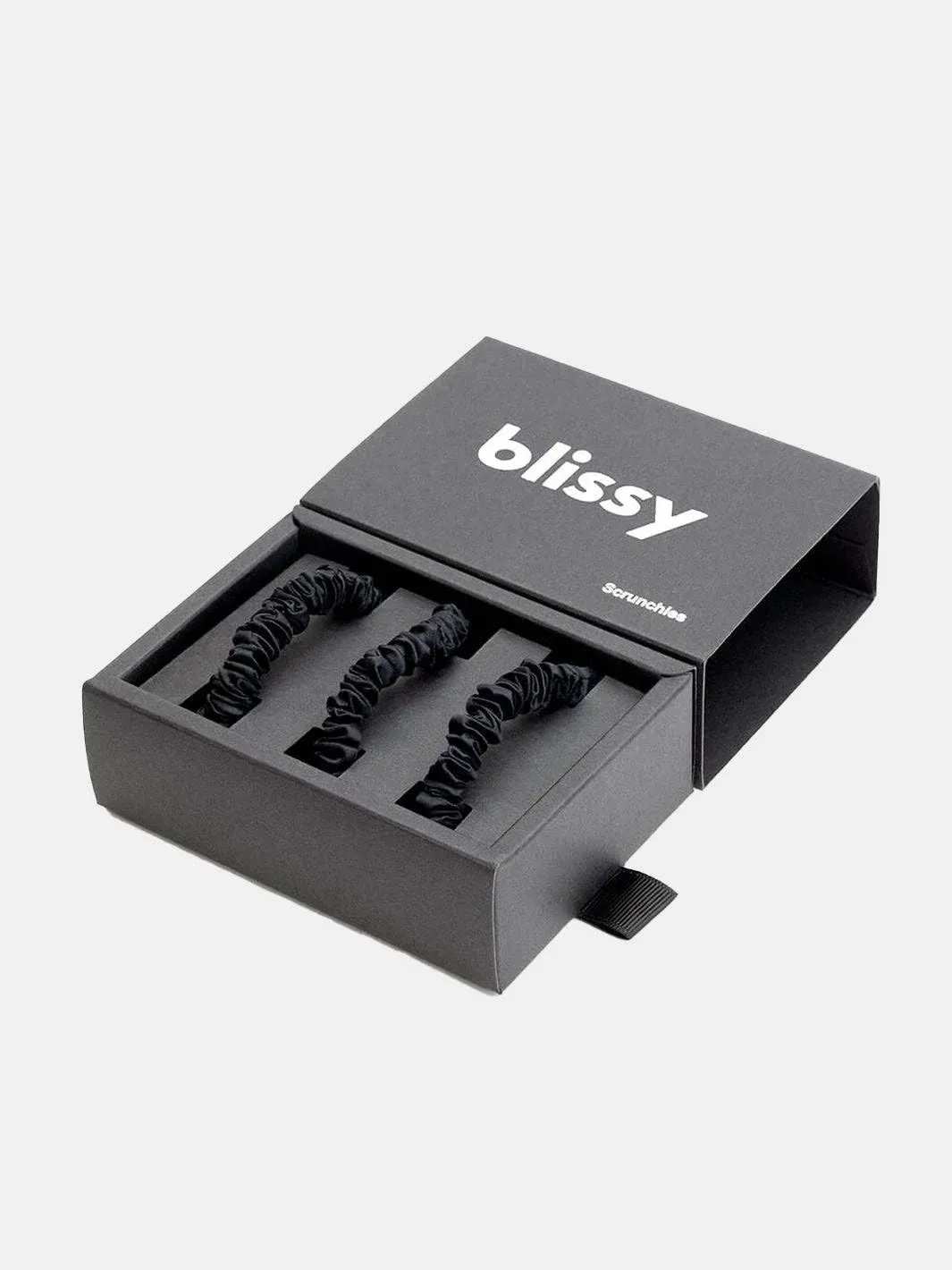 BLISSY 3-Pack Skinny Silk Scrunchies