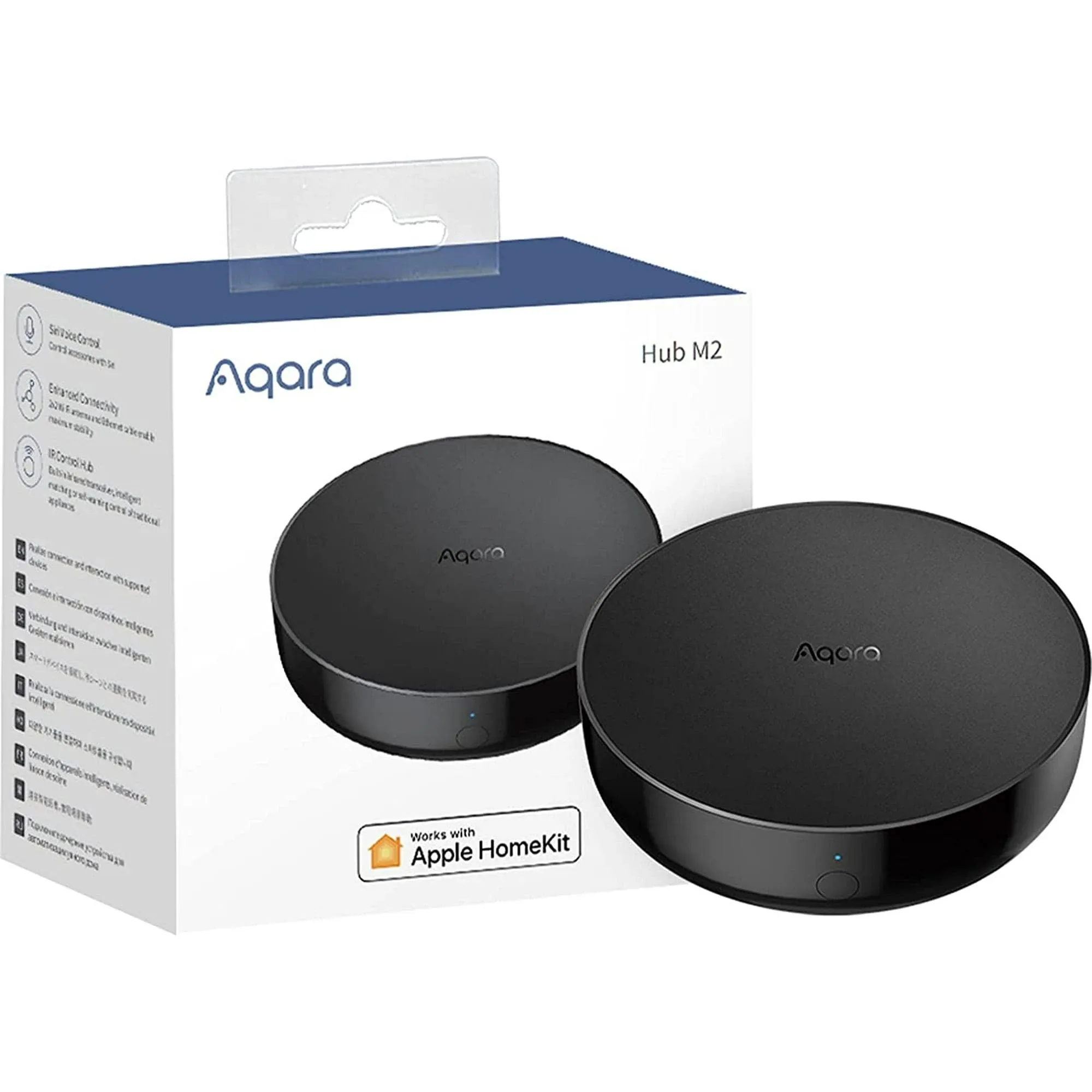 Aqara Smart Hub M2 (2.4 GHz Wi-Fi Required), Smart Home Bridge for Alarm System, IR Remote Control, Home Automation HM2-G01