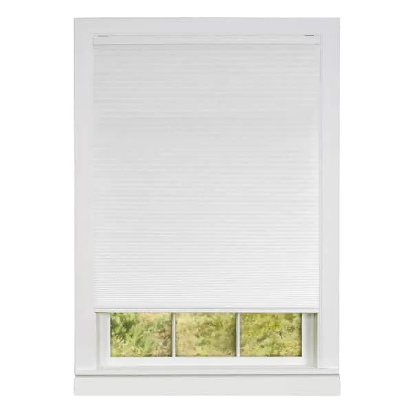 Honeycomb White Cordless Light Filtering Polyester Cellular Shade 33 in. W x 64 in. L