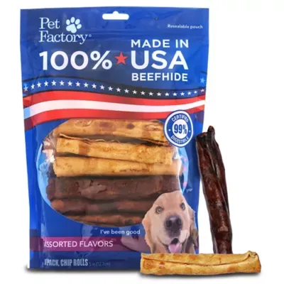 Pet Factory Beefhide Chip Rolls