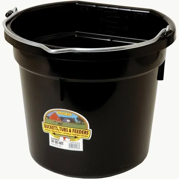 Little Giant Plastic 20 Quart Flat Back Bucket