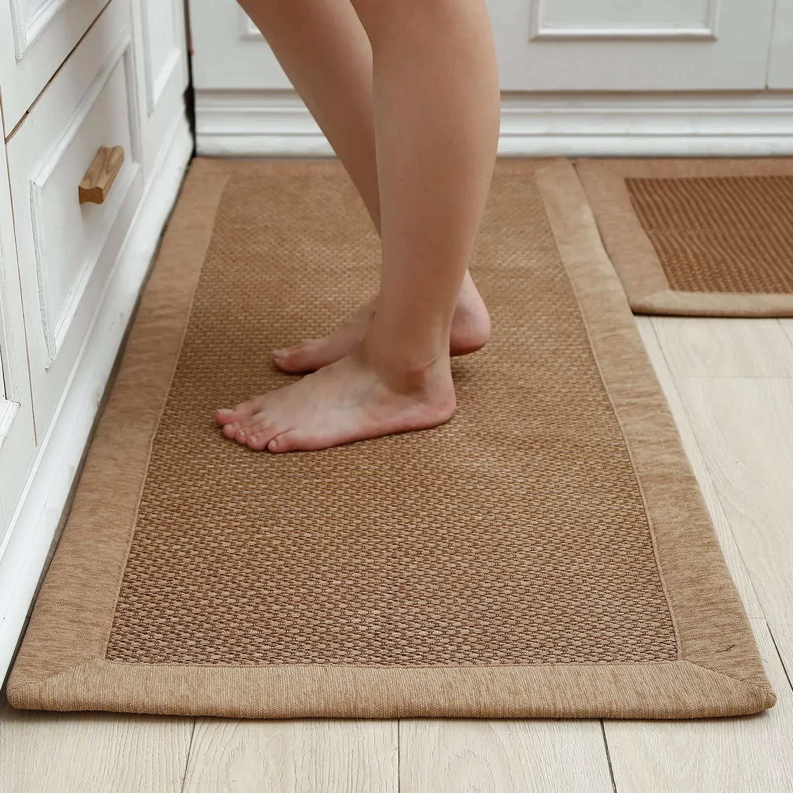 Kitchen Rugs and Mats Non Skid Washable Set of 2 PCS Absorbent Kitchen Runner