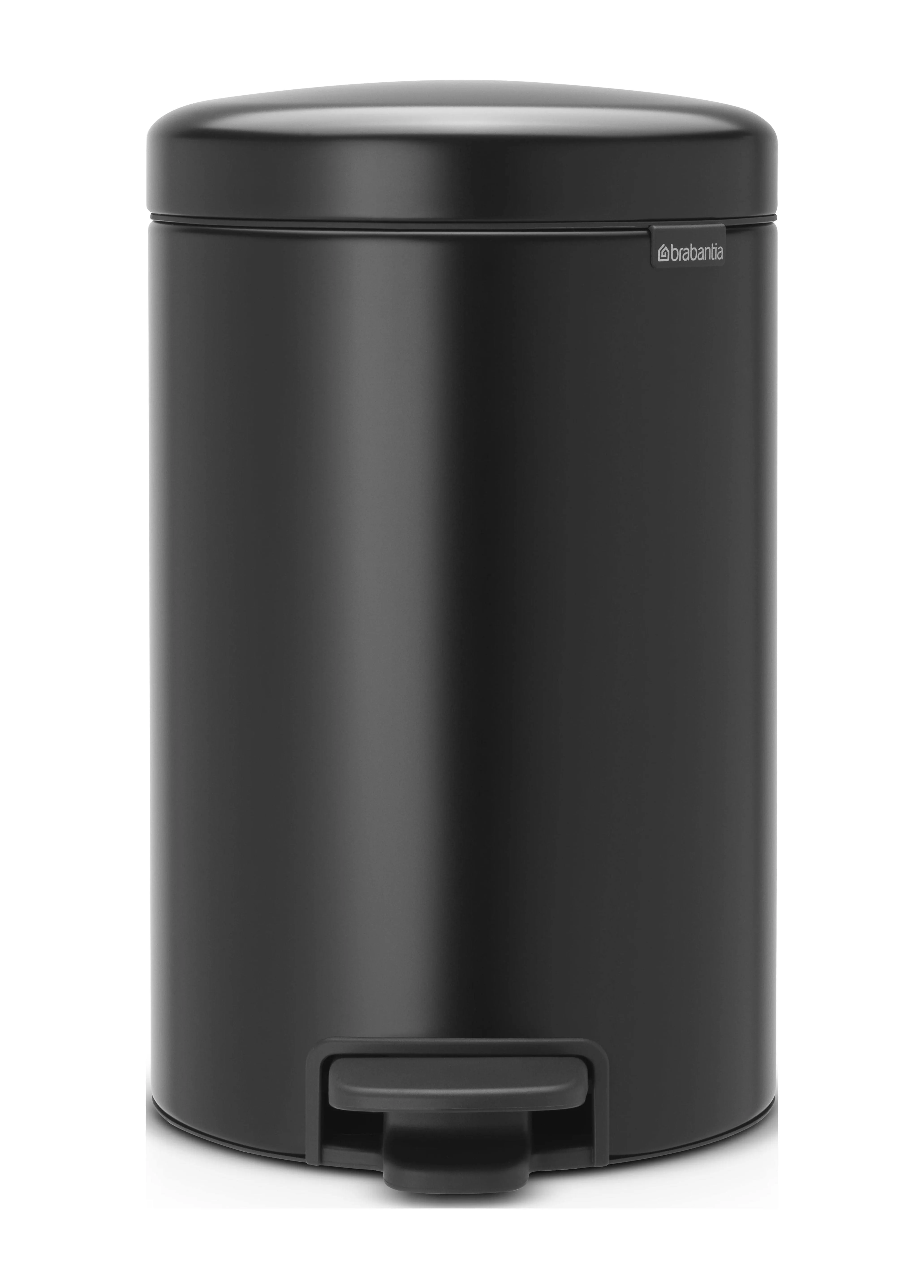 Brabantia Step Trash Can Newicon, 3.2 Gallon - Black