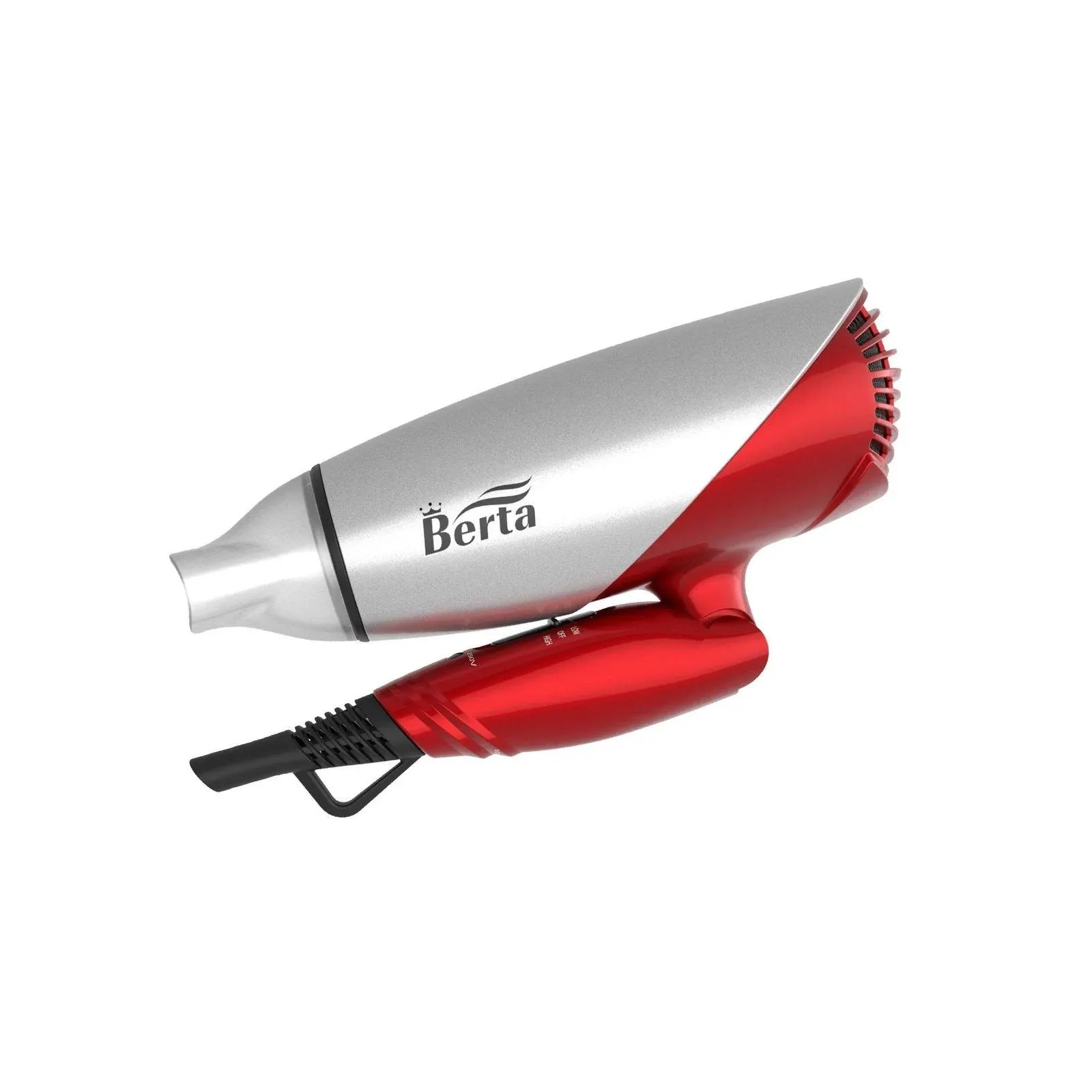 Berta 1875 Watts Folding Handle Hair Dryer Tourmaline Ceramic Negative Ionic Blow ...