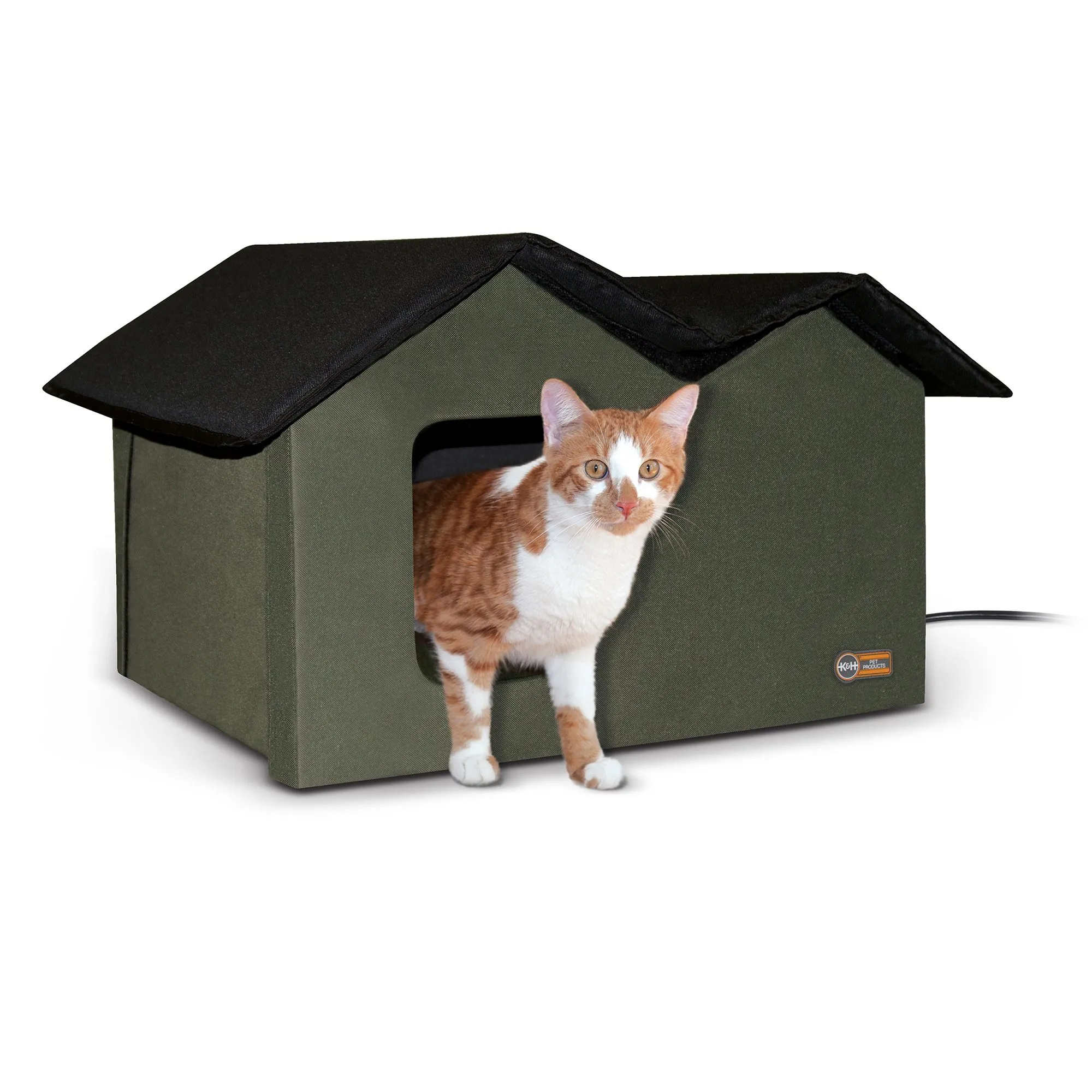 K&H Pet Products Outdoor Heated Extra-Wide Barn Cat House