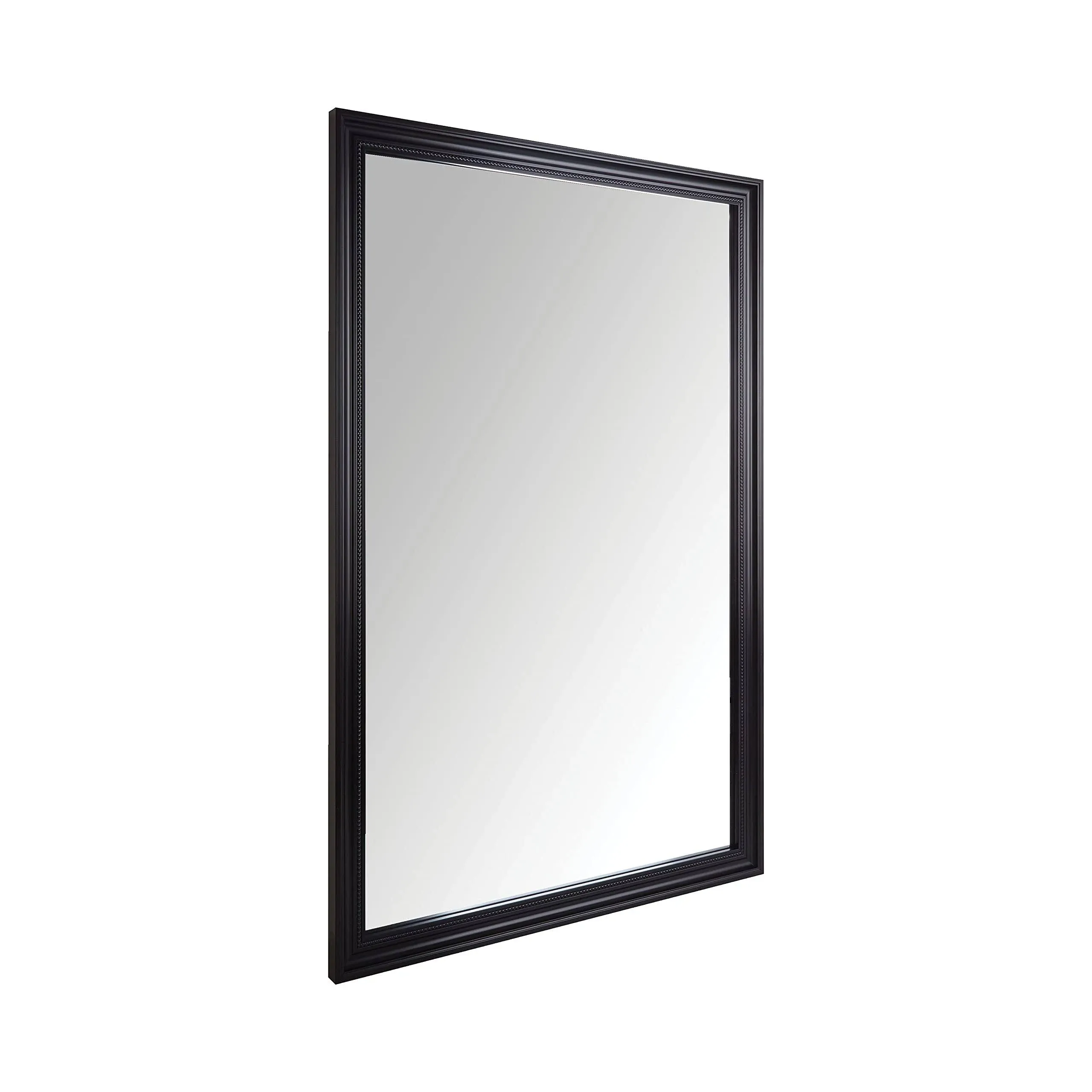 Amazon Basics Rectangular Wall Mount Mirror 24" x 36", Wide Trim, Black