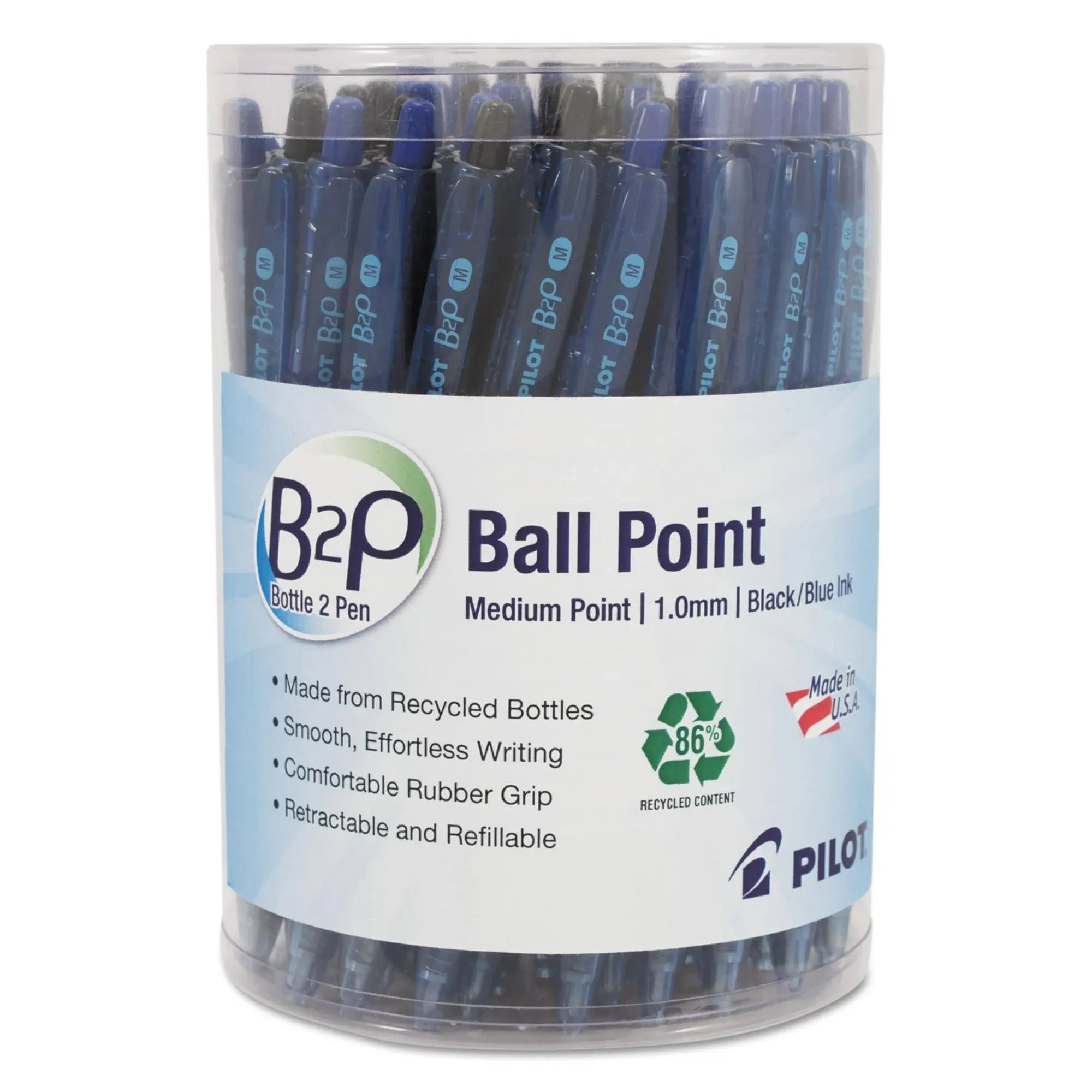 Pilot B2P Bottle-2-Pen Recycled Ballpoint Pen Retractable