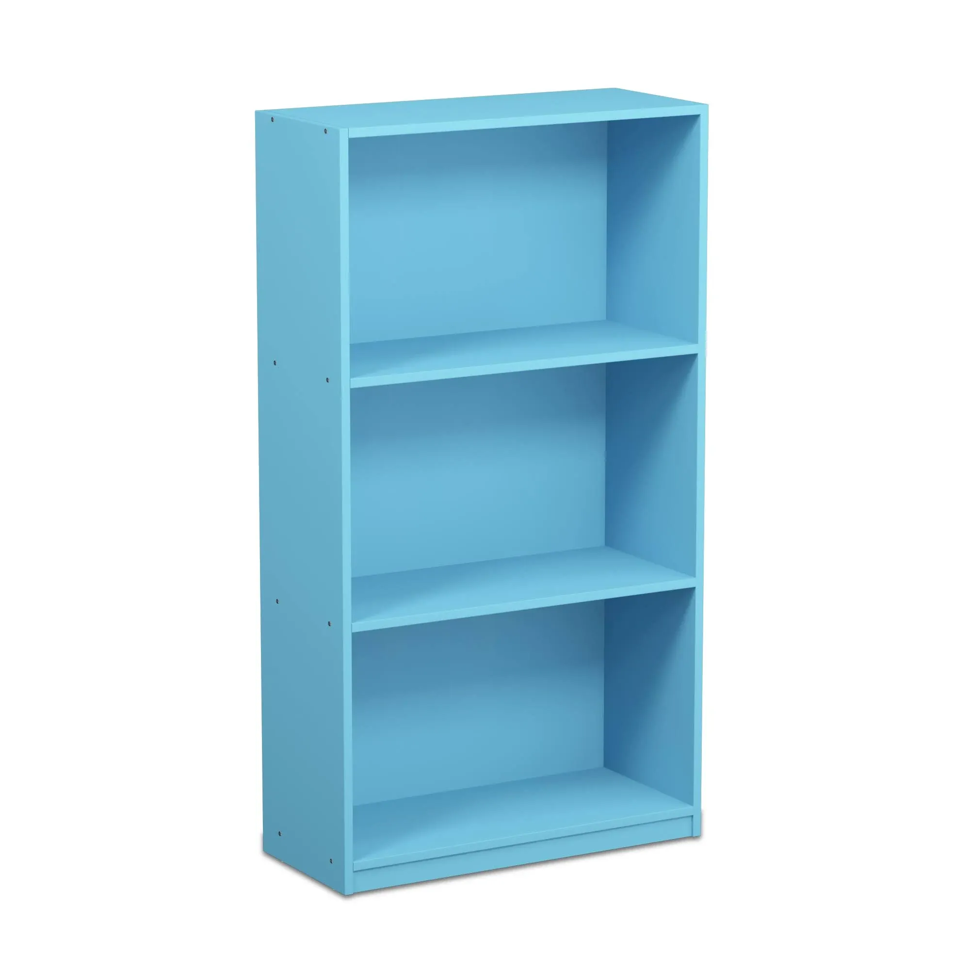 Furinno 99736LBL Basic 3-Tier Bookcase Storage Shelves - Light Blue