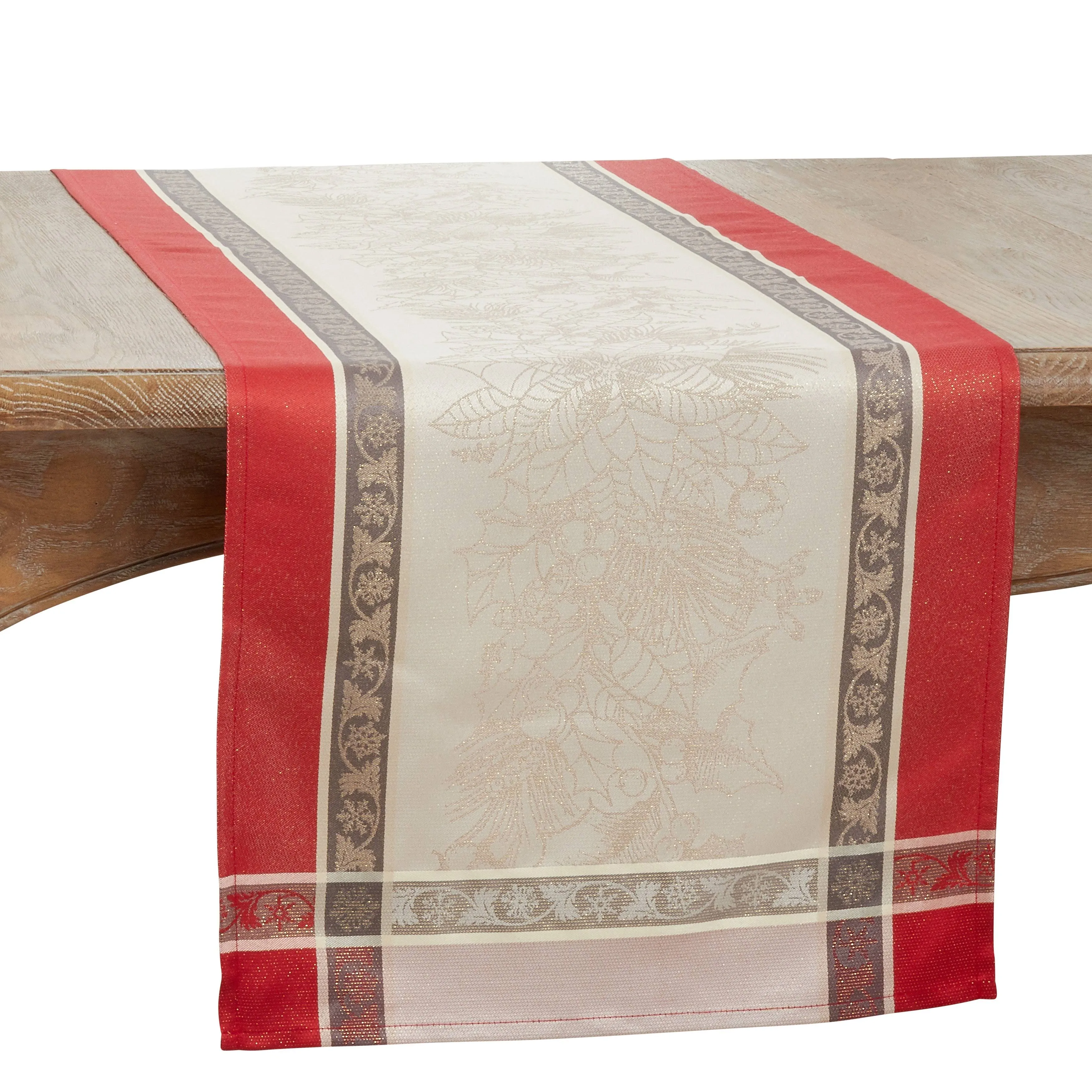 Jacquard Christmas Table Runner - Saro Lifestyle 2487.R16120B