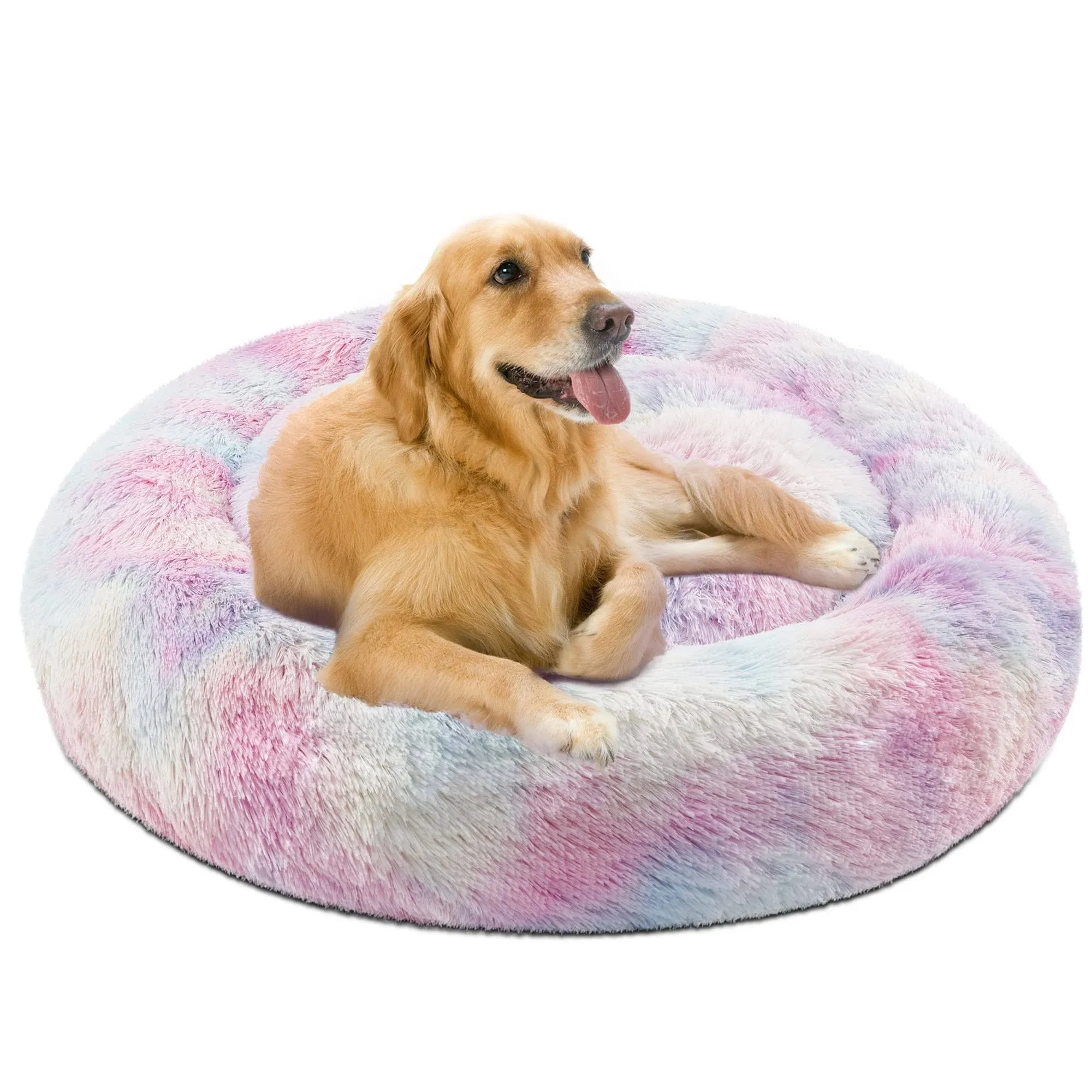 Friends Forever Coco Faux Fur Self Warming Indoor Round Donut Cuddler