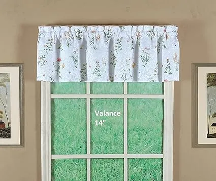 Today's Curtain English Garden Floral Valance 12"