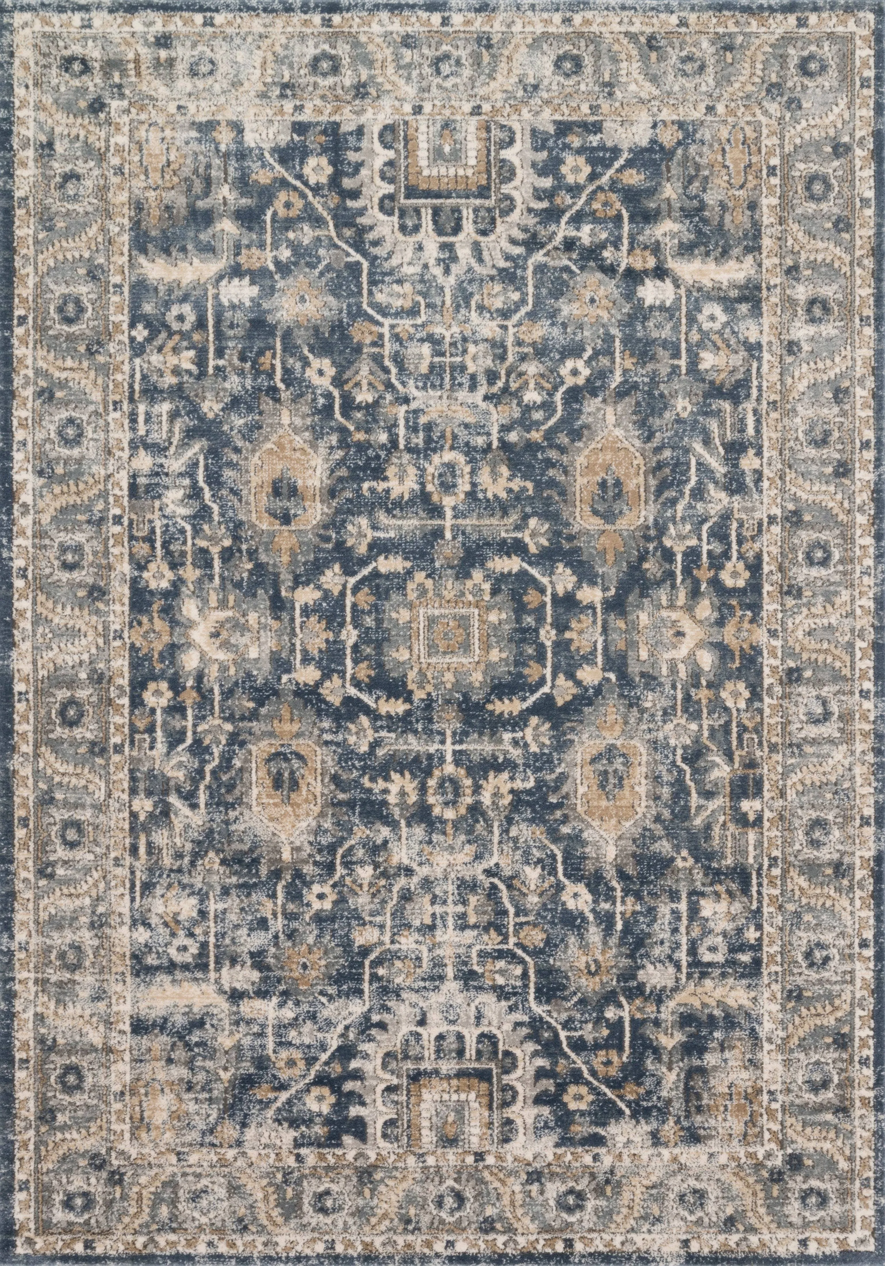 Loloi II Teagan TEA-03 Denim Pebble Rug - 2 ft 8 in x 7 ft 6 in