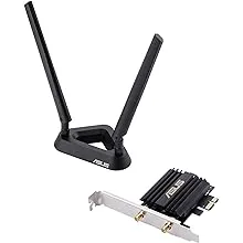 Asus AX3000 (Pce-AX58BT) Adaptador inalámbrico PCIe de banda dual WiFi 6 de última generación con Bluetooth 5.0 - Ofdma, 2x2 MU-Mimo y Wpa3 de seguridad, negroAsus AX3000 (Pce-AX58BT) Adaptador inalámbrico PCIe…