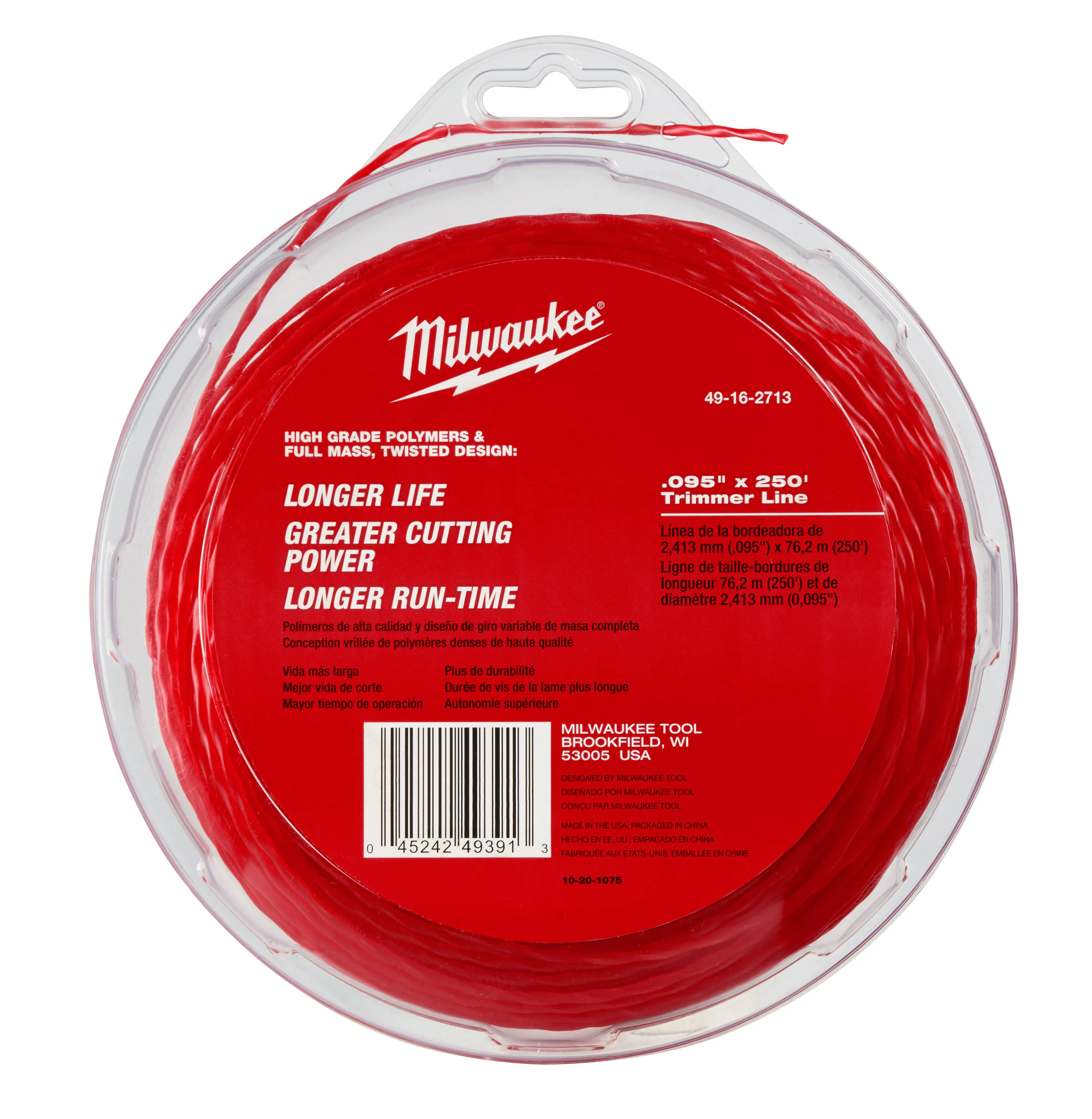 Milwaukee Professional Grade 0.095 in. D X 250 ft. L Trimmer Line