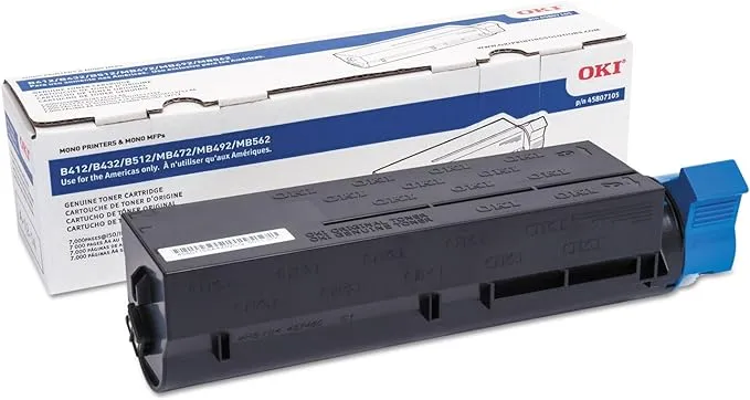 OKI 45807105 High Yield Toner Cartridge for B432, B512, MB492, MB562