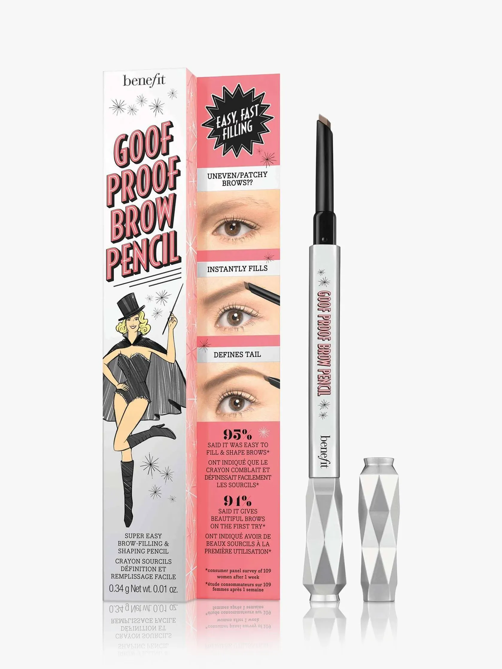 Benefit Cosmetics Goof Proof Brow Pencil Easy Shape & Fill 3 0.01 oz/ 0.34 g