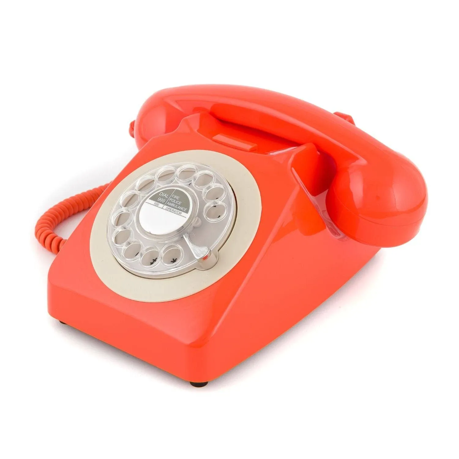 GPO 746 ROTARY TELEPHONE - ORANGE