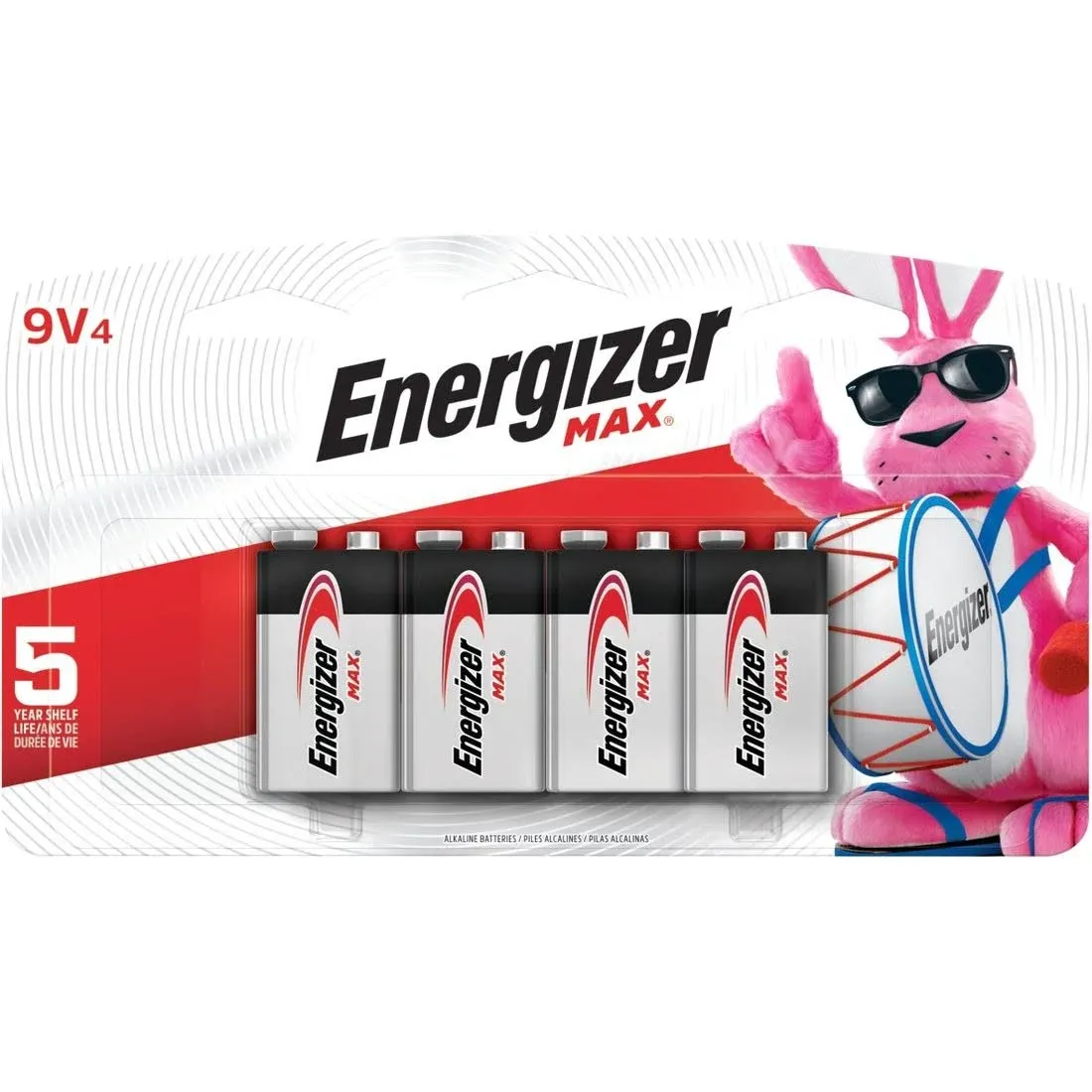 Energizer 522BP-4 Alkaline 9V Batteries - 4 Pack