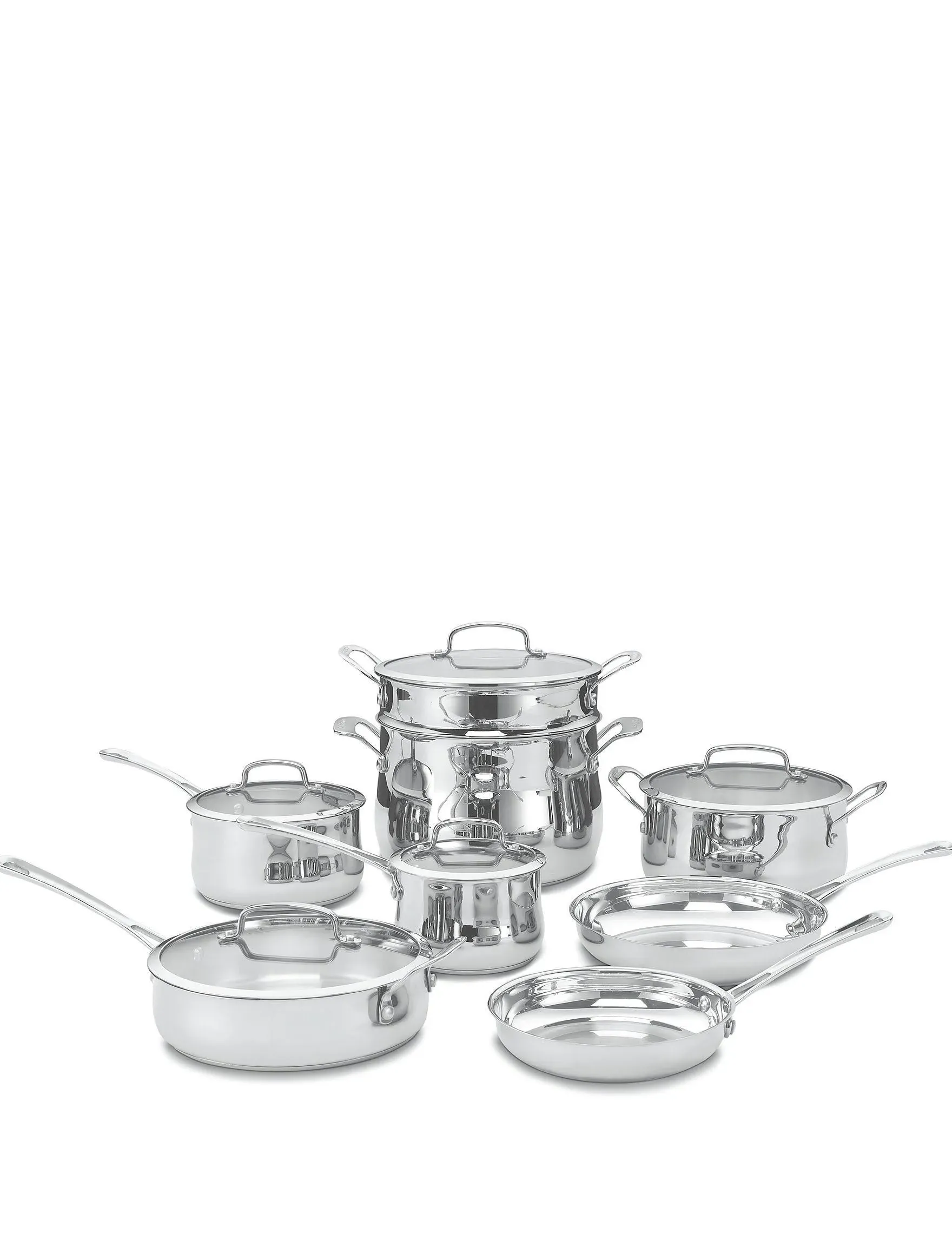 Cuisinart Contour Cookware Set, Stainless, 13 Piece