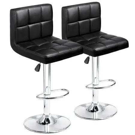 Homall Bar Stools Set of 2 Modern PU Leather Height Adjustable Swivel Barstool