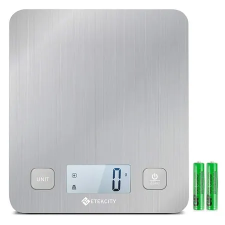 Food Scale, Digital Kitchen Scale 304 Stainless Steel Weight in Grams and Ounces