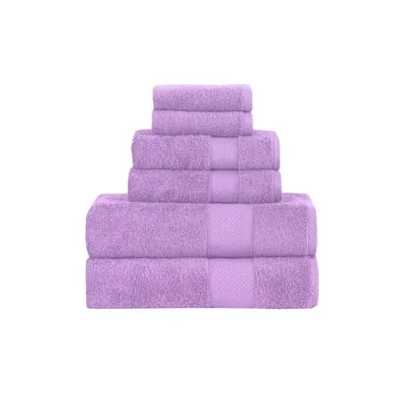 Classic Turkish Towels Luxury Madison Bath Towel 8 Piece Set - Lilac