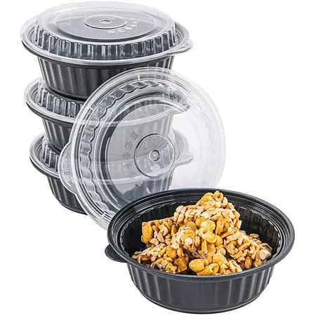 Meal Prep Container Bento Box Adult Lunch Box Set with Lid | Microwave Dishwasher Safe BPA Free Heavy Duty Food Storage Containers Reusable Plastic Rice Bowl Salad Bowls CTC Small 16oz | 50 Pack