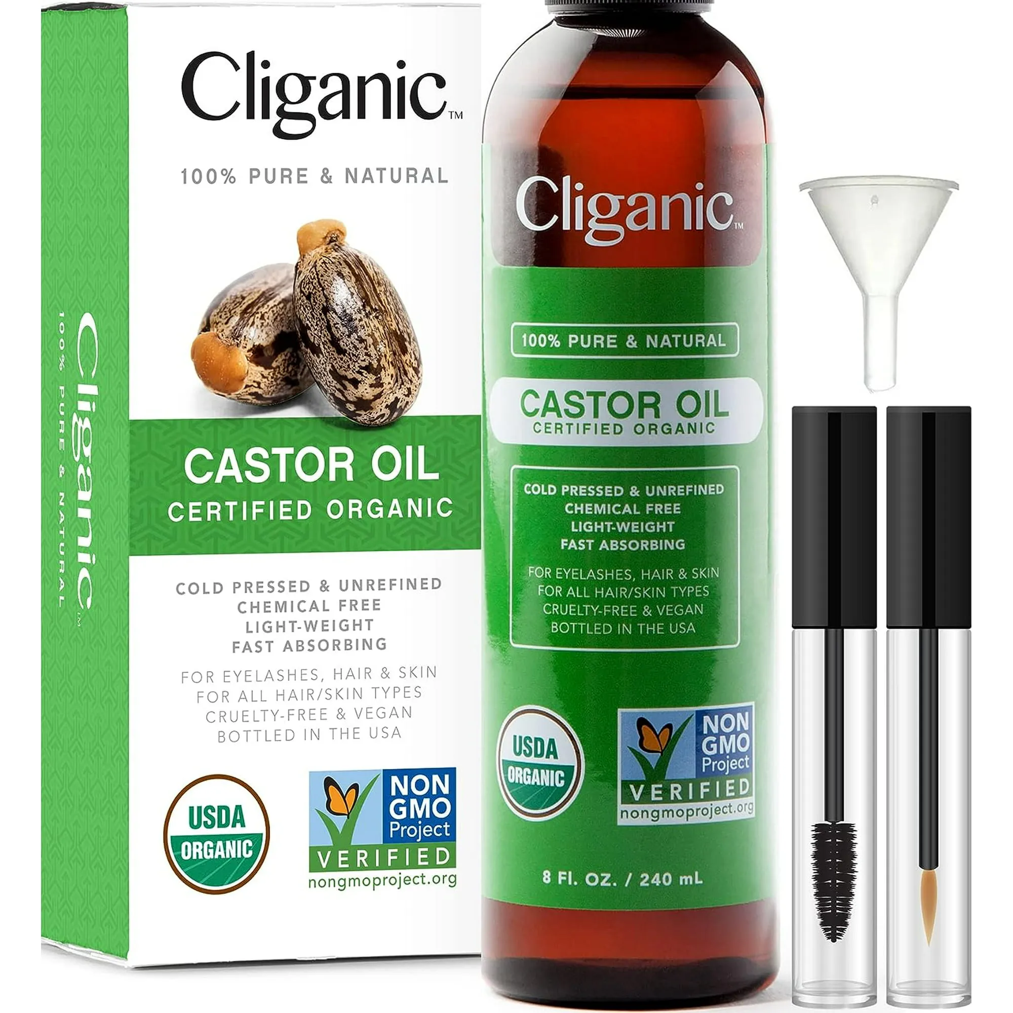 Cliganic Organic Castor Oil 100% Pure