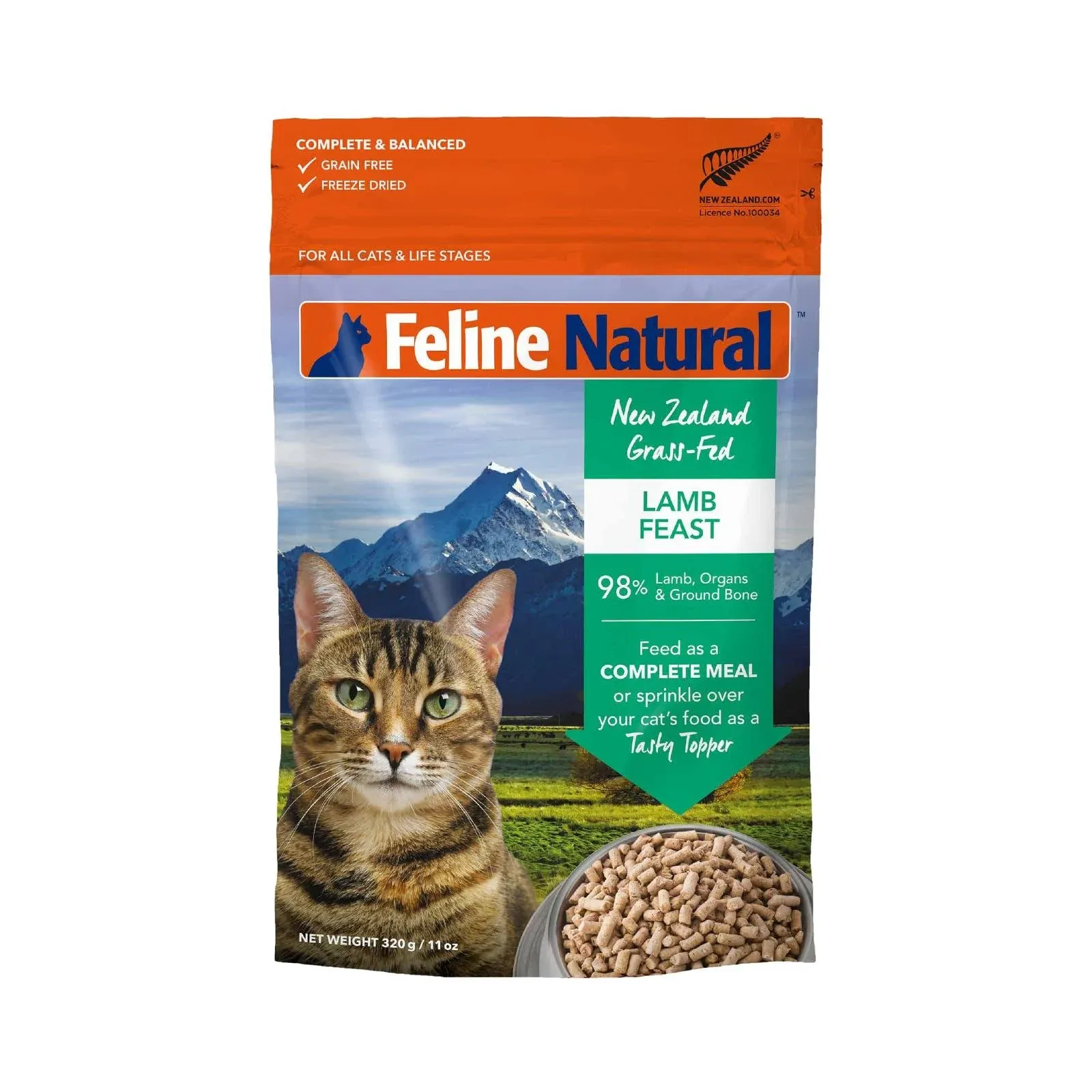 Feline Natural Freeze-Dried Cat Food - Lamb - 11 oz