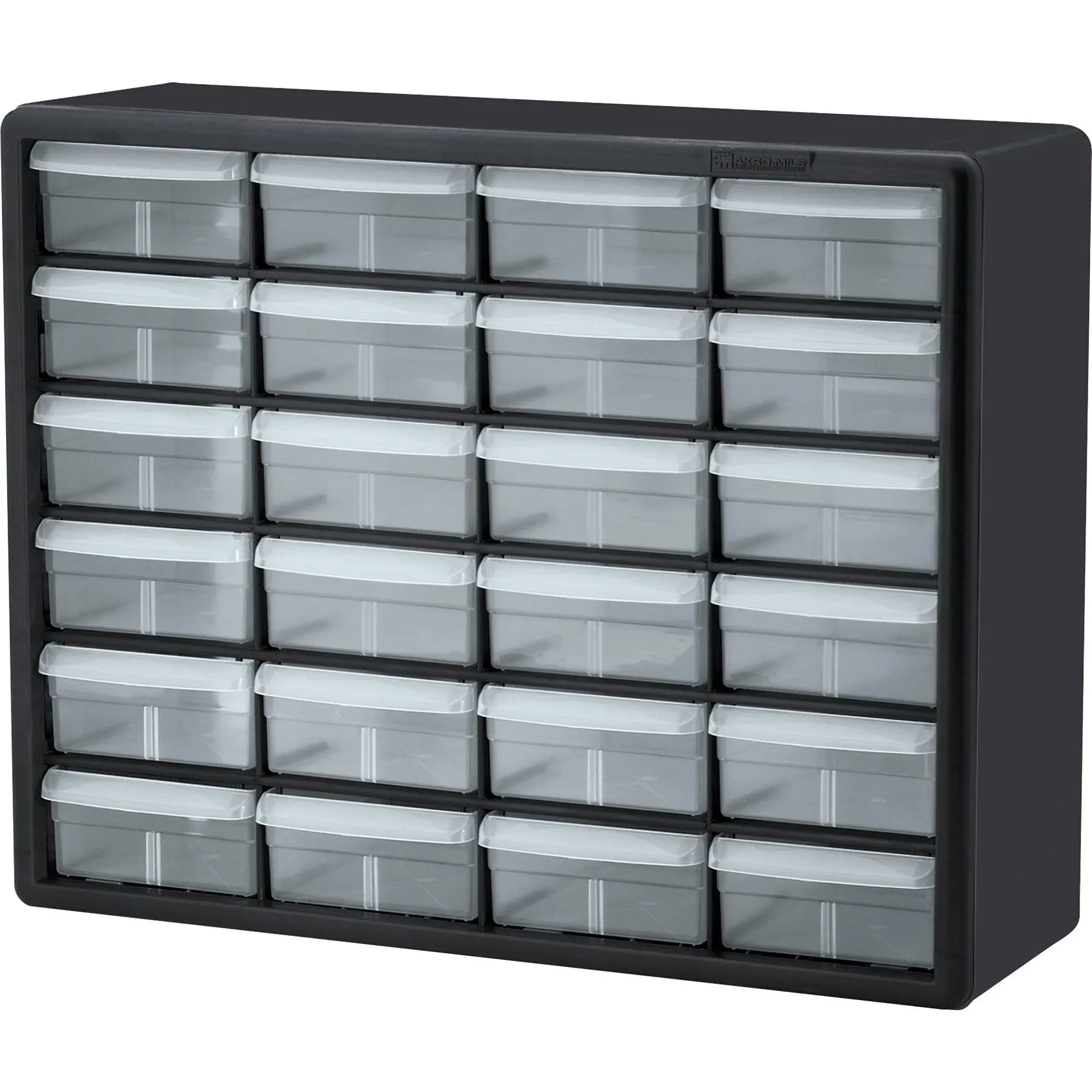 Akro-Mils Black Plastic 24-Drawer Storage Cabinet (Black)